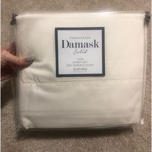 NWT NIB Charter Club cream colored sheet set, King Size